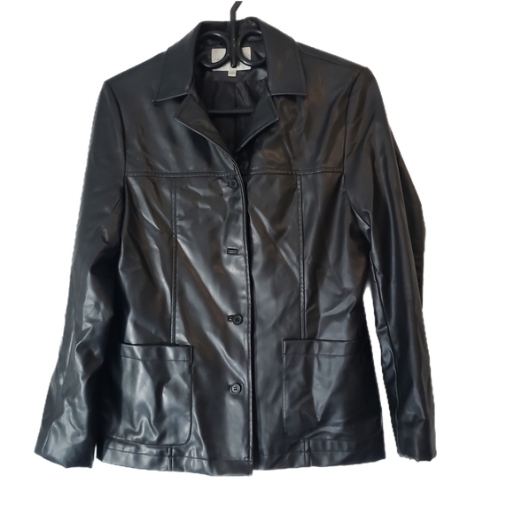 Fairweather Black Faux Leather Jacket – Women's Size S - Picture 1 of 3